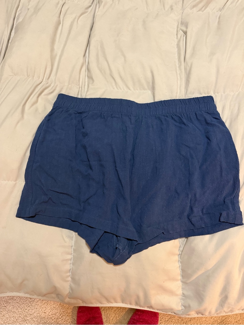 Navy Blue Women’s Elastic Waist Lounge Shorts